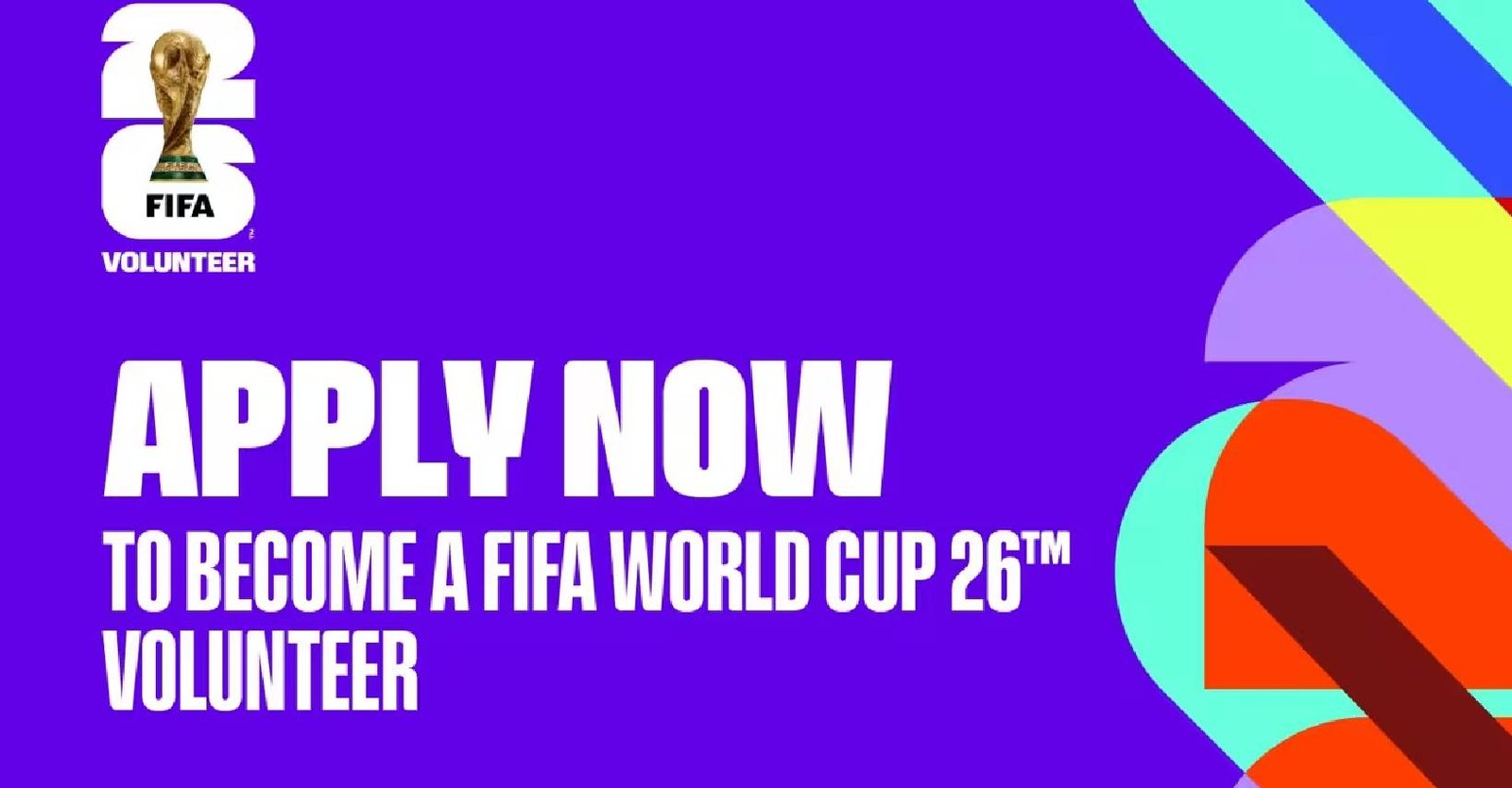 Applications now open for FIFA World Cup 26 volunteer programme